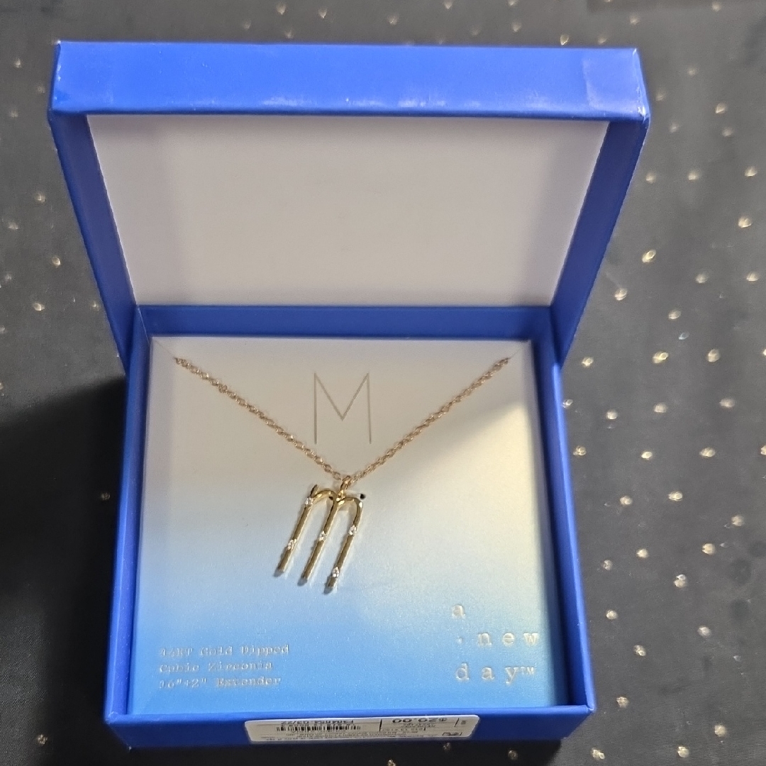 A New Day Gold Initial Necklace 10$